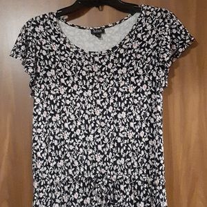 Casual Dress black with little flowers.